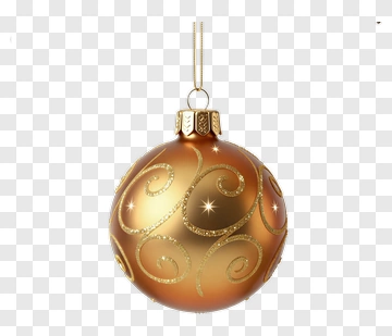 Gold Christmas Ornament PNG