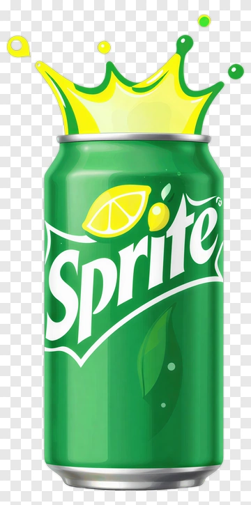 Sprite Can With Splashing Lemon PNG