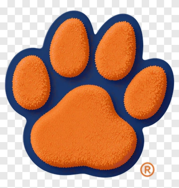 Orange Paw Print Shape PNG