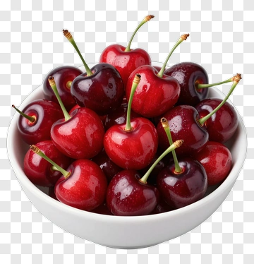Bowl Of Fresh Cherries PNG