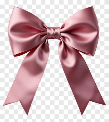 Pink Satin Ribbon Bow PNG