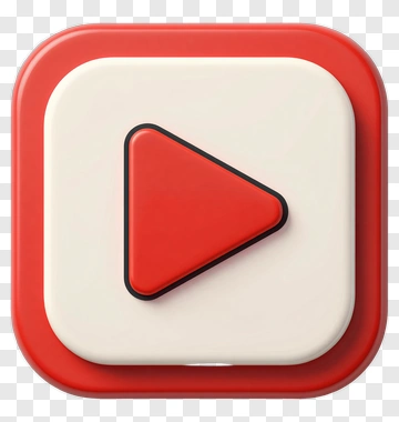 3D Play Button Icon PNG