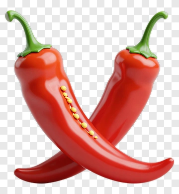 Red Chili Peppers Crossed PNG