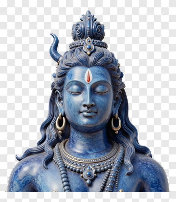 Blue Hindu God Statue PNG