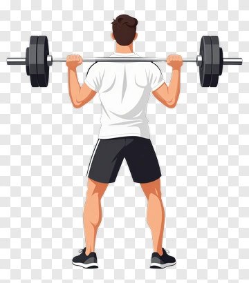 Man Lifting Weights PNG