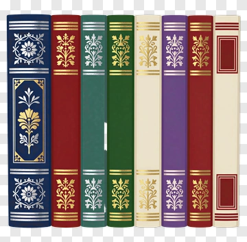 Colorful Book Stack PNG