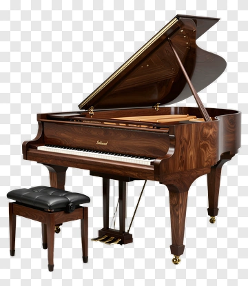 Grand Piano With Bench PNG