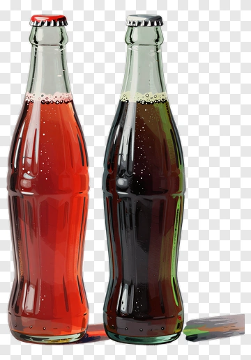 Glass Bottles Of Soft Drinks PNG