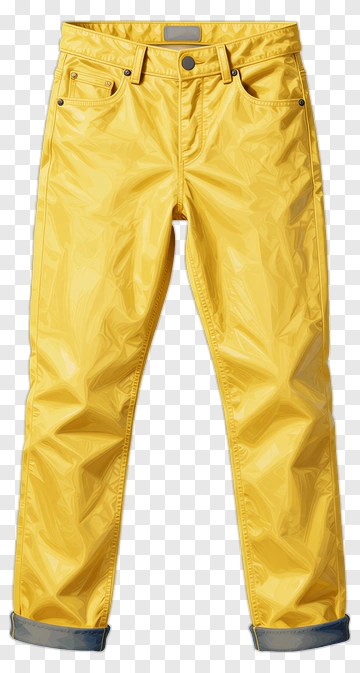 Yellow Waterproof Pants PNG