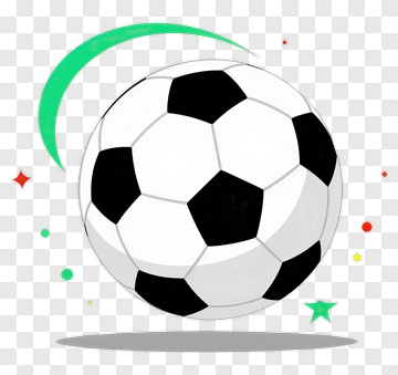 Cartoon Soccer Ball With Motion Lines PNG