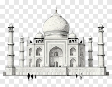 Taj Mahal Architectural Design PNG