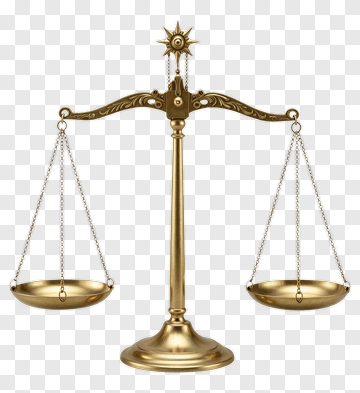 Golden Balance Scale PNG