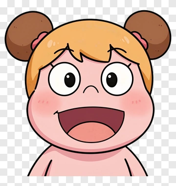 Cartoon Girl Smiling PNG