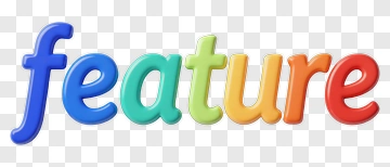 Colorful Feature Text PNG