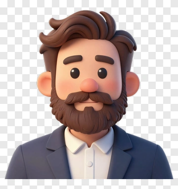 3D Businessman With Beard PNG