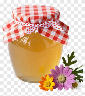 Jar Of Honey With Flowers PNG