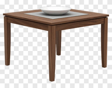 Wooden Table With Bowl PNG