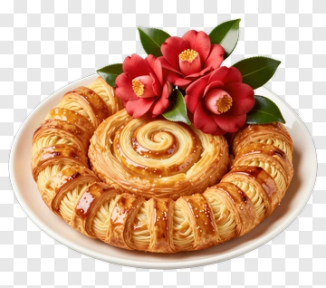 Decorative Pastry With Flowers PNG