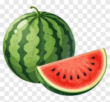 Watermelon Slice And Whole Watermelon PNG