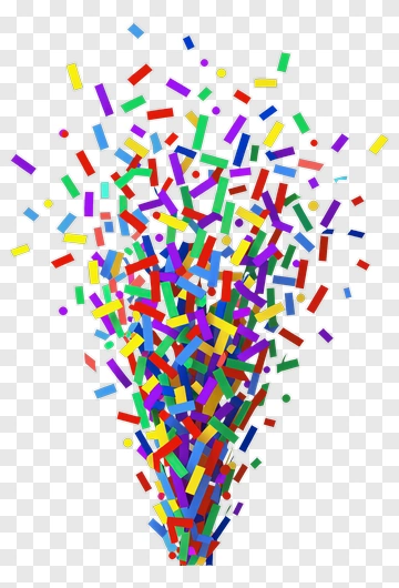 Colorful Confetti Explosion PNG
