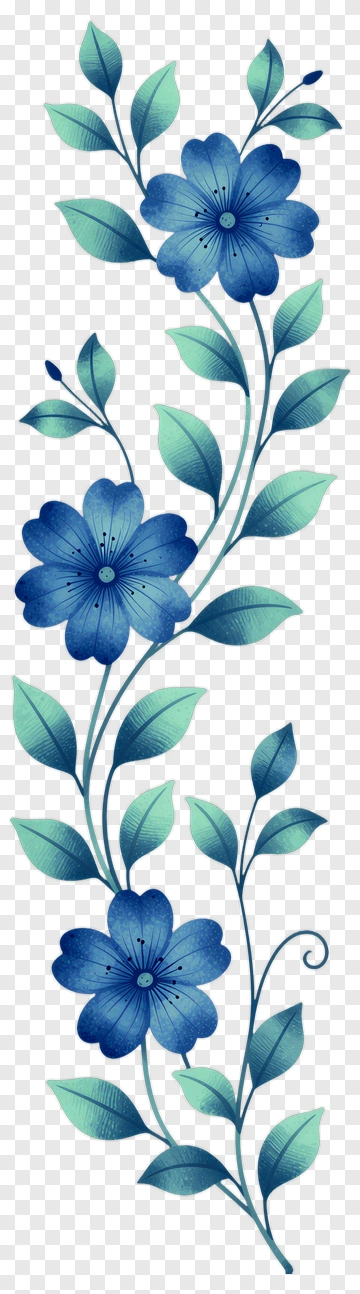 Blue Floral Arrangement PNG