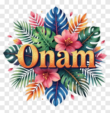 Onam Floral Design PNG