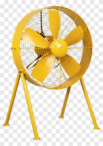 Yellow Stand Fan PNG