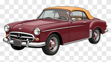 Vintage Convertible Car PNG