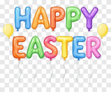 Happy Easter Balloon Decorations PNG