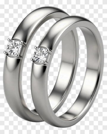 Wedding Rings With Diamonds PNG