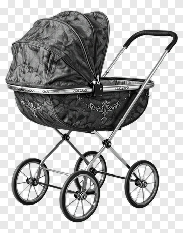 Vintage Baby Stroller PNG