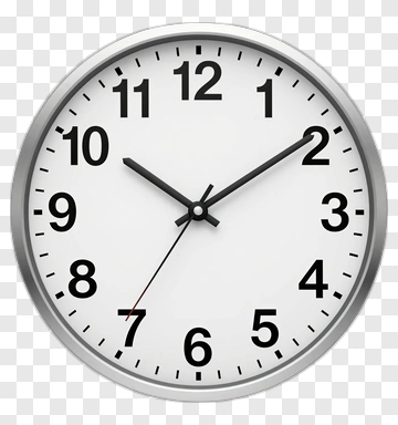 Wall Clock Showing Time PNG