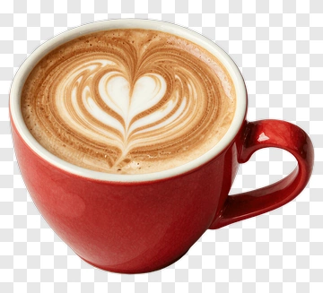 Coffee Cup With Heart Latte Art PNG