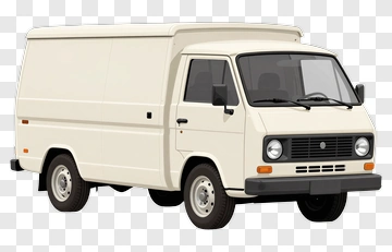 White Delivery Van PNG