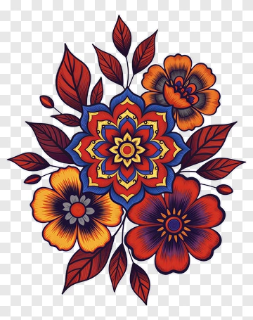 Colorful Floral Arrangement PNG