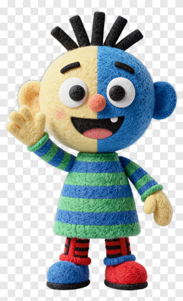 Cartoon Character Waving Hello PNG