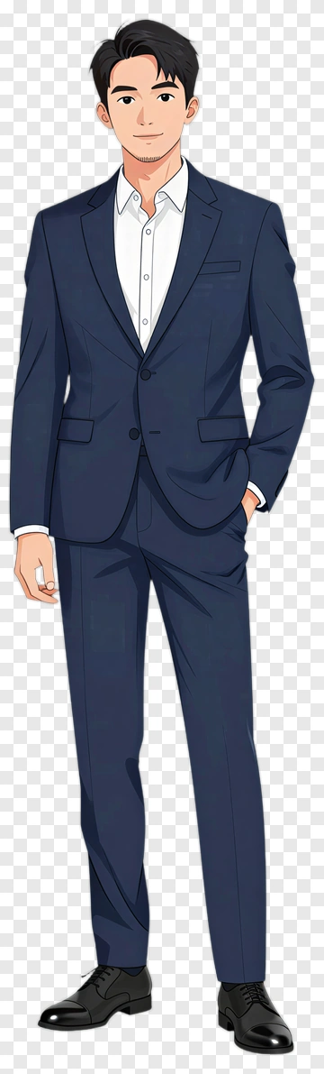 Cartoon Man In A Suit PNG