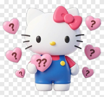 Hello Kitty Holding A Heart PNG