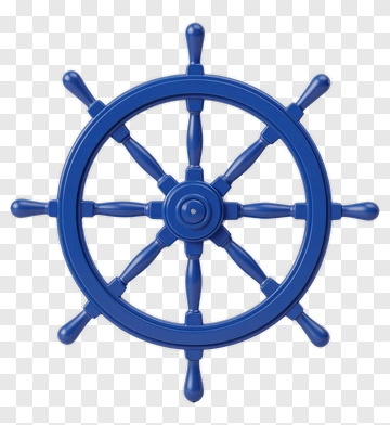 Blue Ship Steering Wheel PNG