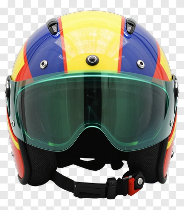 Colorful Motorcycle Helmet PNG