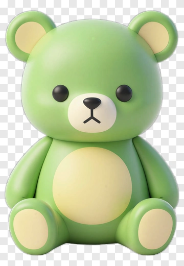 Green Cartoon Bear Toy PNG