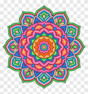 Colorful Mandala Design PNG