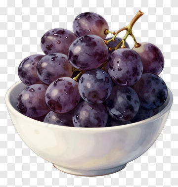 Bowl Of Grapes PNG