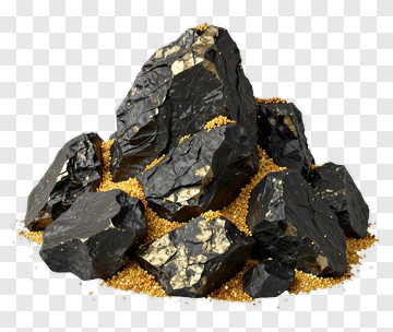 Black Rocks With Gold Veins PNG
