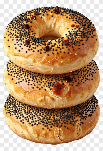 Stack Of Glazed Donuts With Sprinkles PNG