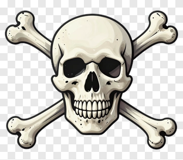 Cartoon Skull And Crossbones PNG