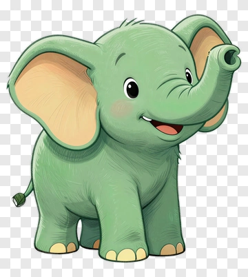 Cartoon Elephant Smiling PNG