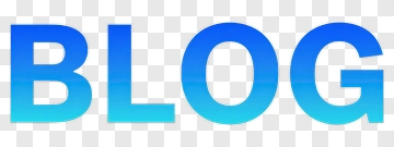 Blue Gradient Blog Text PNG