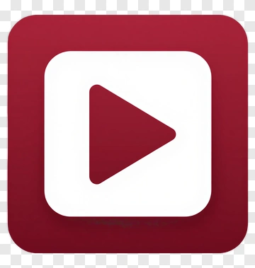 Play Button Icon On Red Background PNG