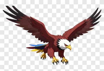Cartoon Eagle Flying PNG